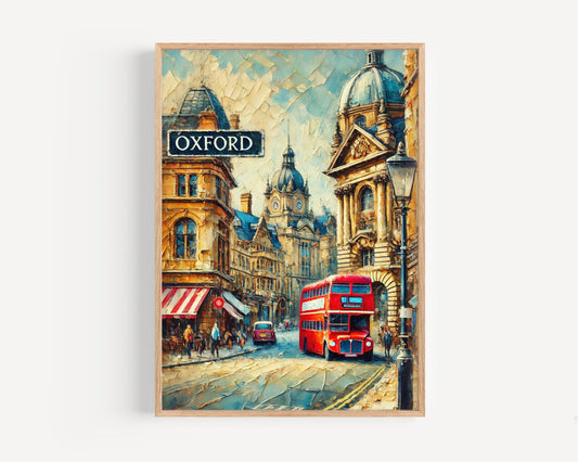 Wall Art Oxford St London Print, European Travel Poster, Housewarming Gift, Oxford Street Cityscape, Modern European Art Decor