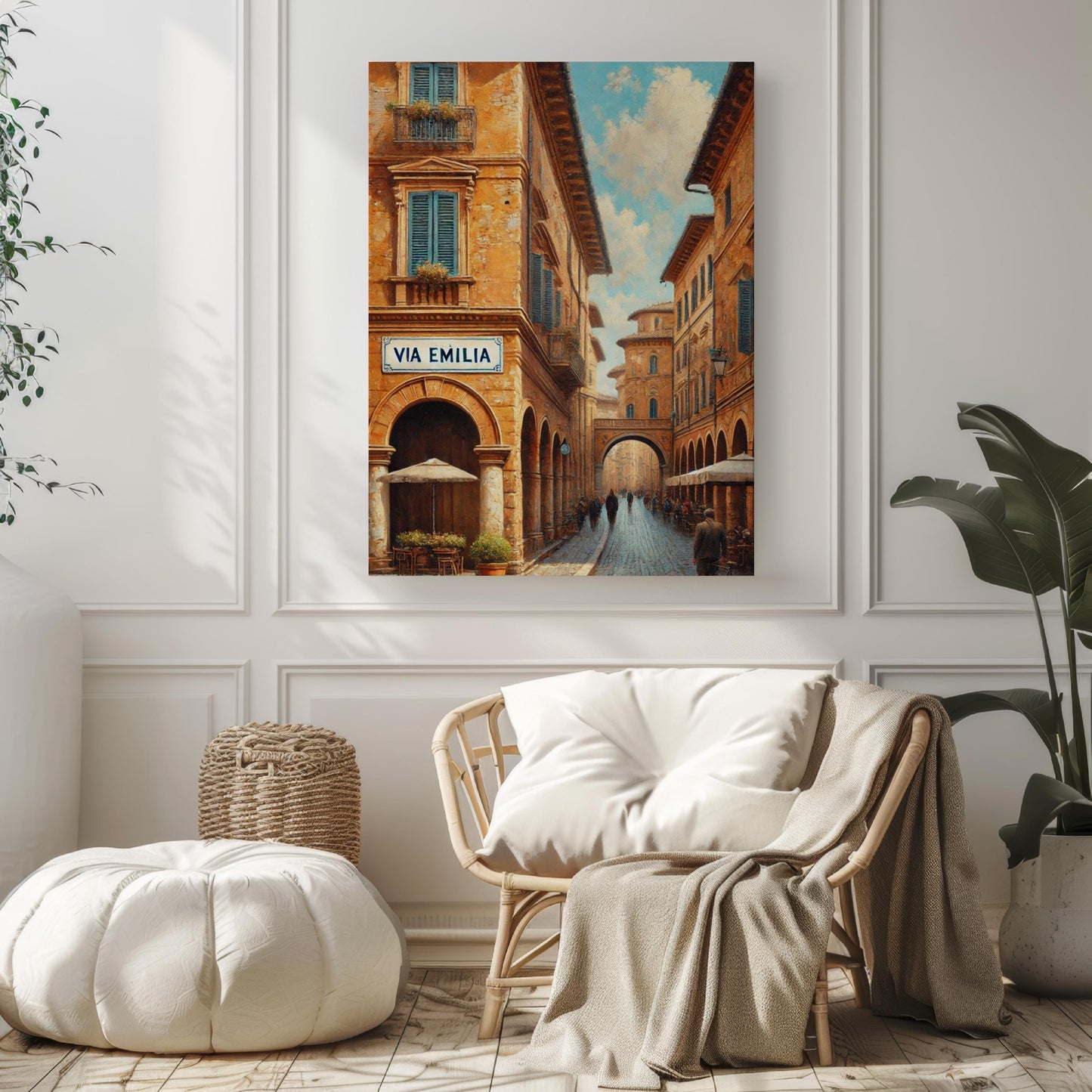 Bologna Italy Art Print: Via Emilia Street Sign Travel Poster