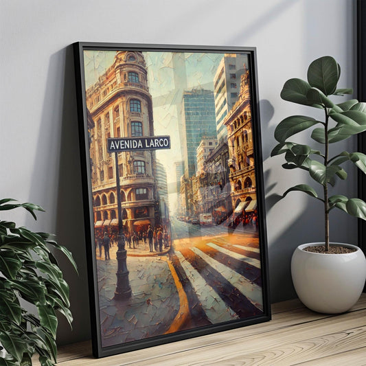 Lima Avenida Larco Wall Art Print, Peru Travel Poster, Housewarming Gift, Lima Souvenir, Peru Art Decor, Travel Print for Home