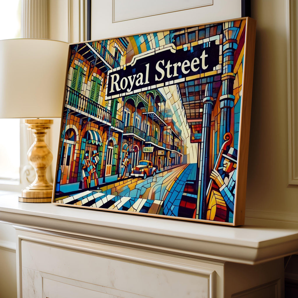 Royal Street Modern Print - New Orleans, Louisiana, USA