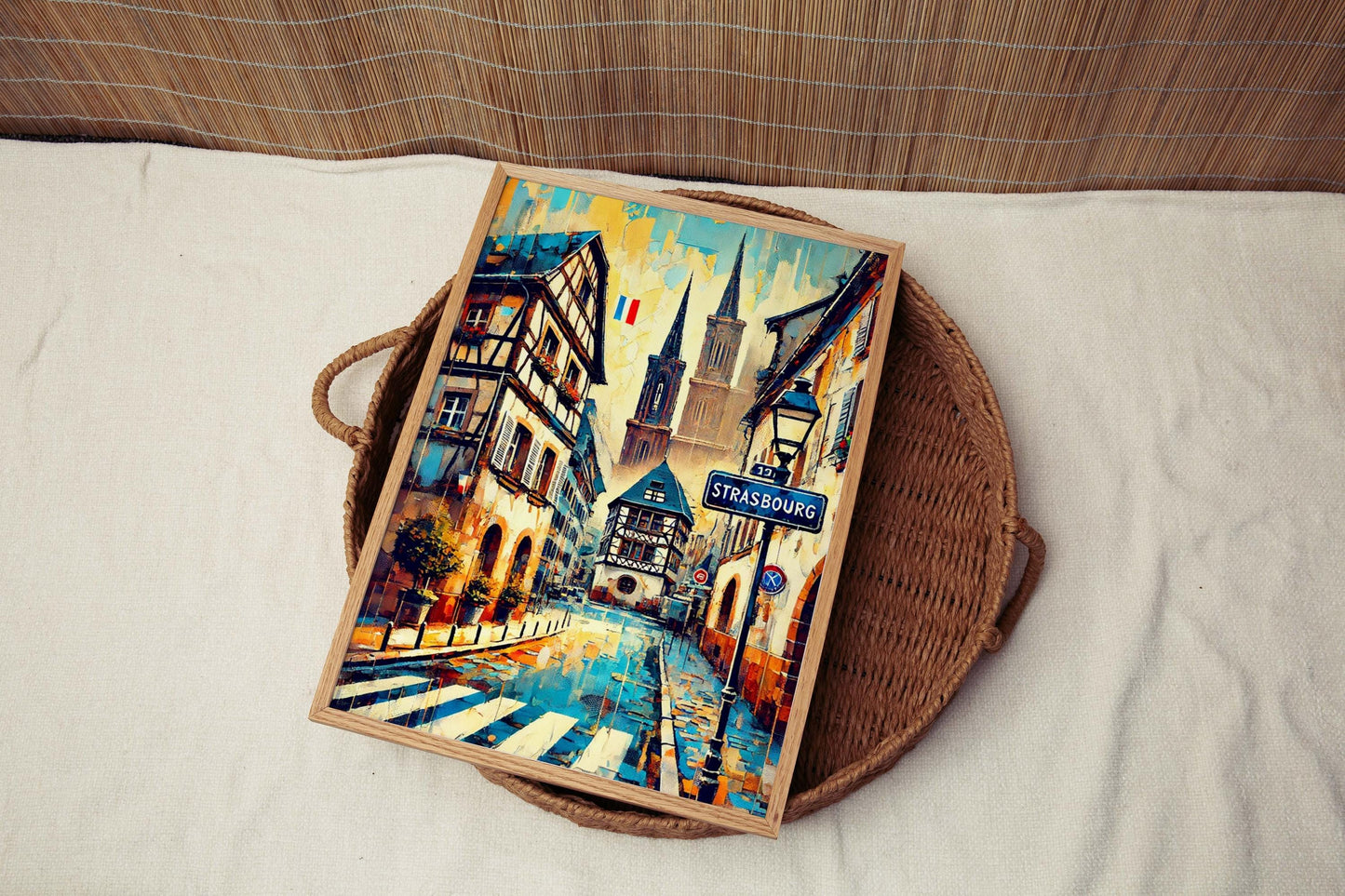 Strasbourg Art Print – French Travel Poster, European Wall Decor, Housewarming Gift, Strasbourg France Illustration, Unique Vacation Memory