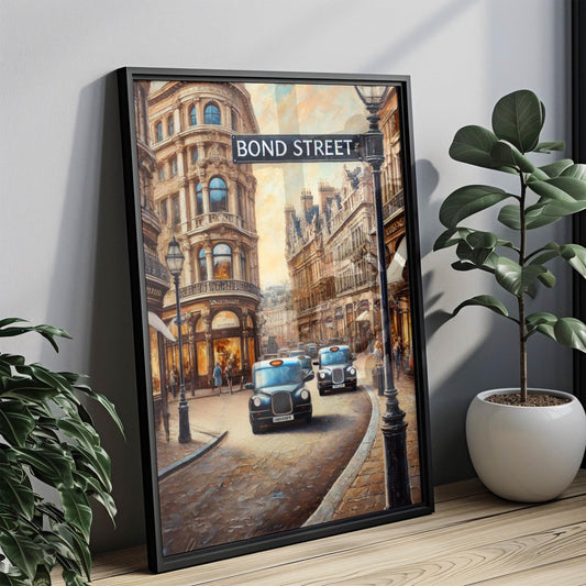Bond Street Wall Art, London Street Sign Print, United Kingdom Art, City Travel Poster, Gift for Travelers, London Souvenir, Fine Art Wall