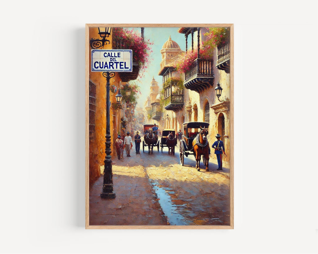 Calle Del Cuartel Vintage Wall Art - Cartagena, Colombia