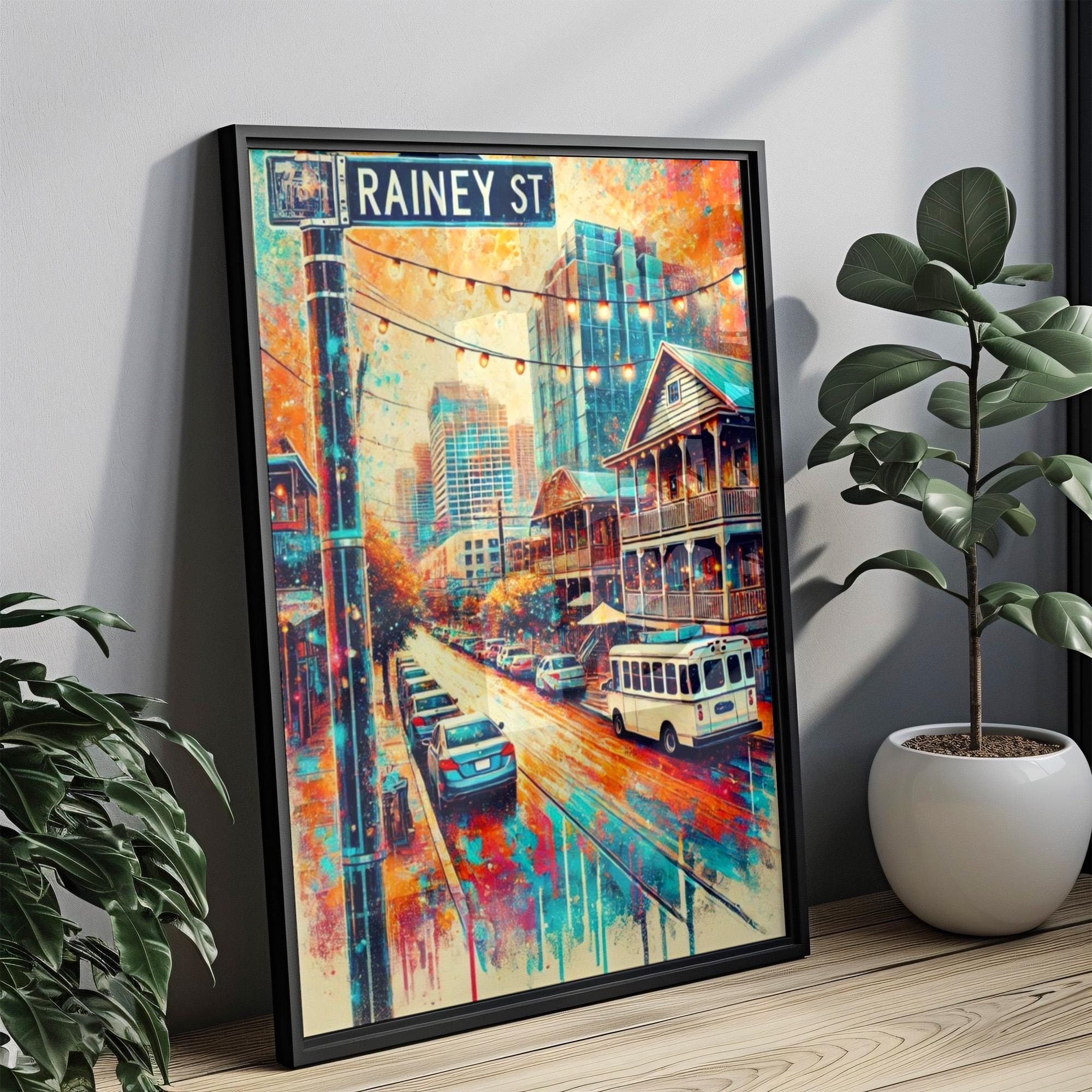 Rainey Street Wall Art - Austin, Texas, USA