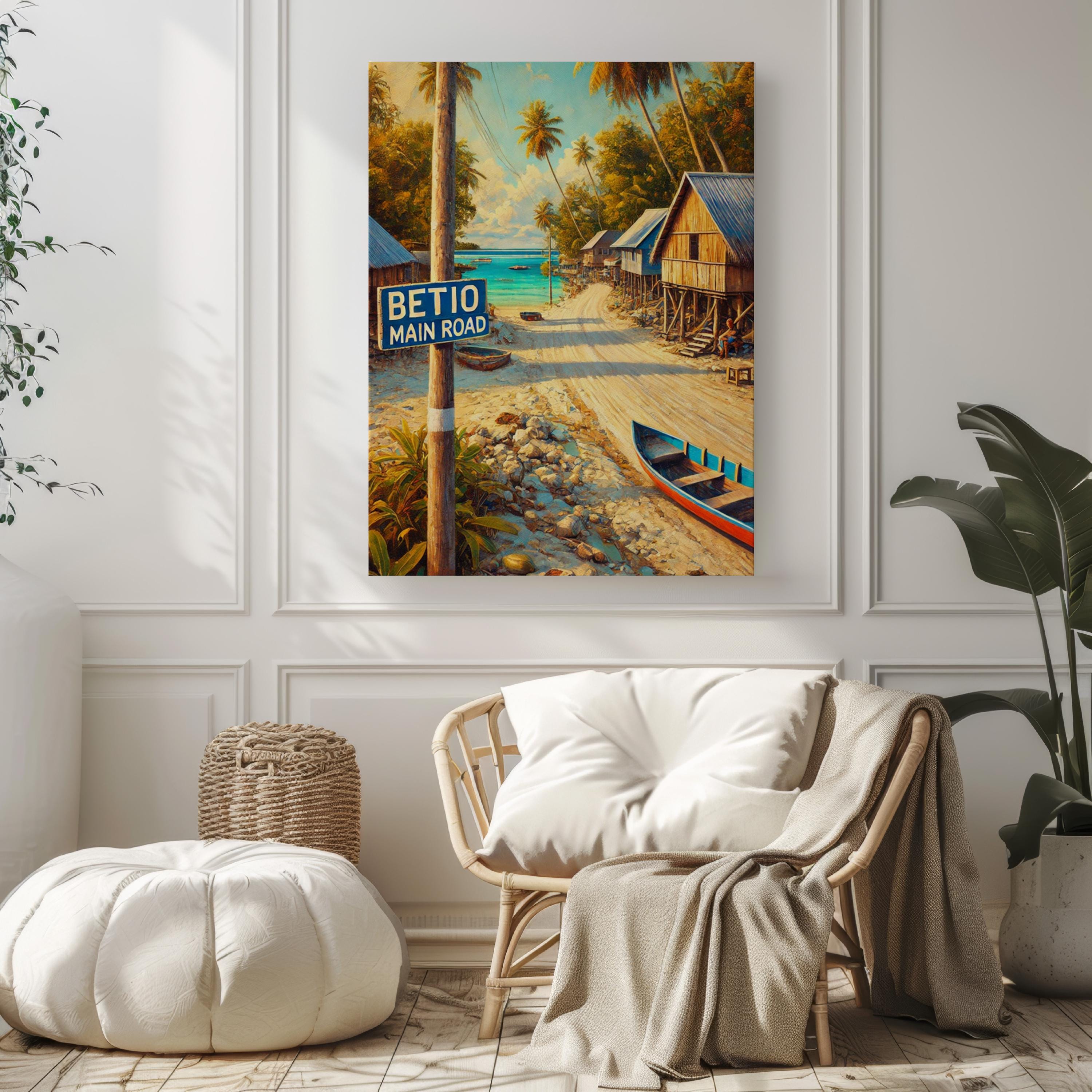 Betio Main Road Wall Art Vintage - Kiribati