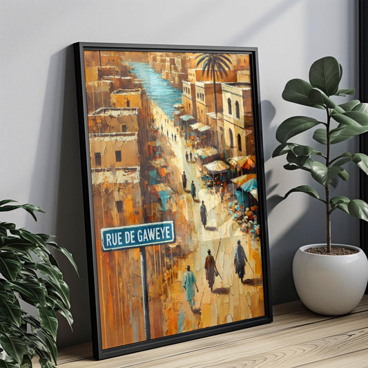 Rue de Gaweye Wall Art, Niamey Print, Niger Street Scene, African Travel Poster, Cultural Home Decor, Niger Souvenir, Personalized Gift