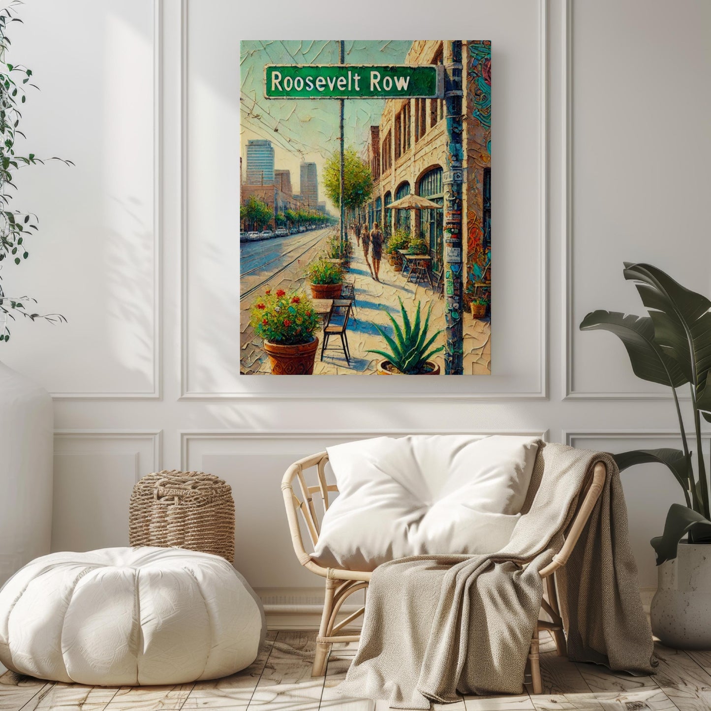 Roosevelt Row Wall Art, Phoenix Street Sign, Arizona Art Print, Creative Urban Decor, Travel Souvenir, Colorful Street Scene, Personalized