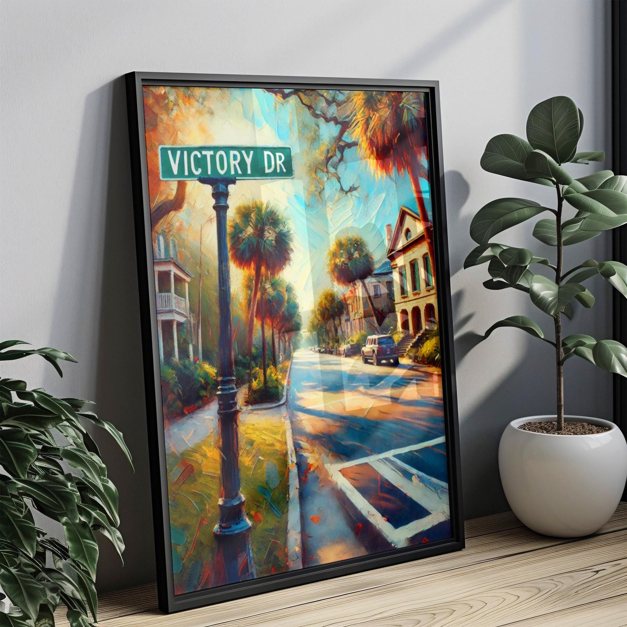 Victory Drive Wall Art Historic - Savannah, Georgia, USA