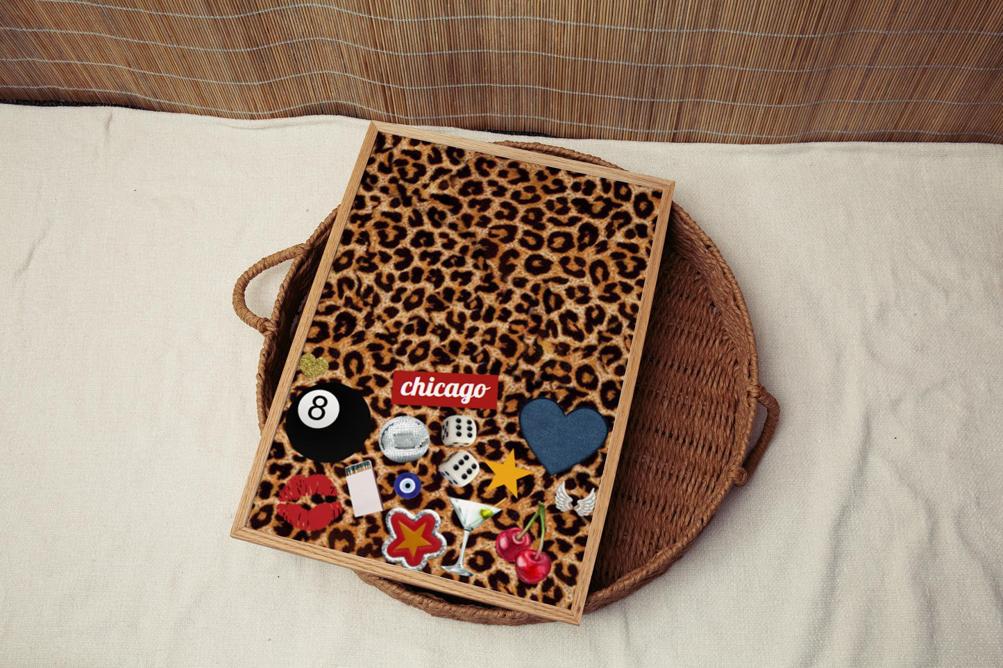 Dorm Art Chicago Cheetah Wall Print for College Girl Dorm, Travel & Home Decor, Housewarming Gift, Unique College Wall Artwork