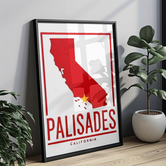 Palisades Wall Art California Print, Travel & College Decor, Housewarming Gift, Scenic CA Landscape Home Decor, Coastal Artwork