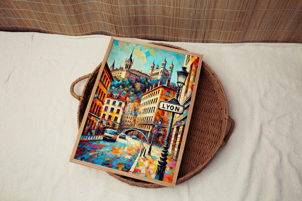 Lyon Cityscape Poster - Lyon, France