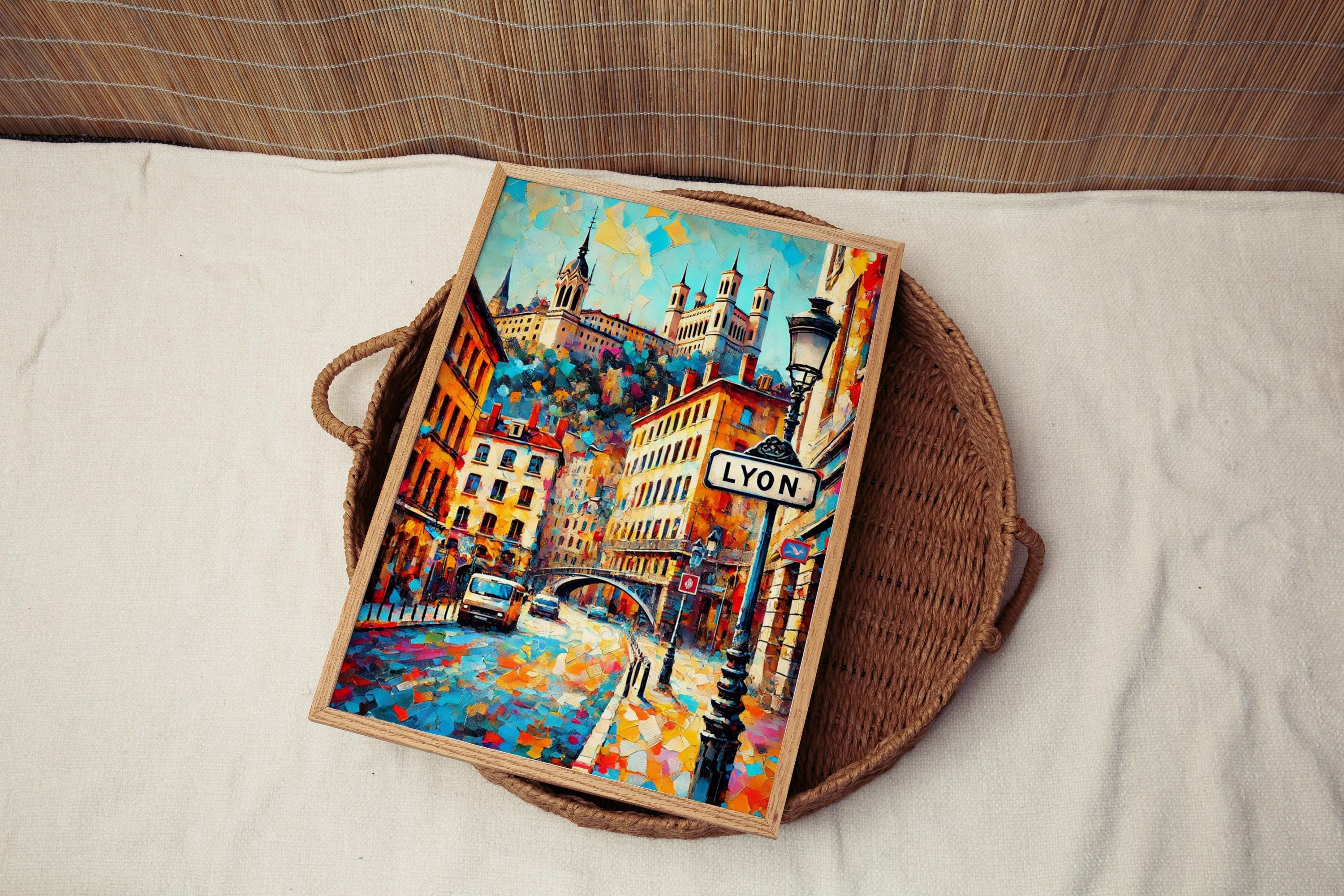 Lyon Cityscape Poster - Lyon, France