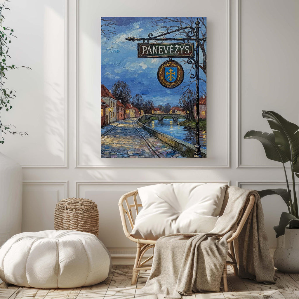 Panevėžys Lithuania Map Art – Minimalist Baltic Travel Poster