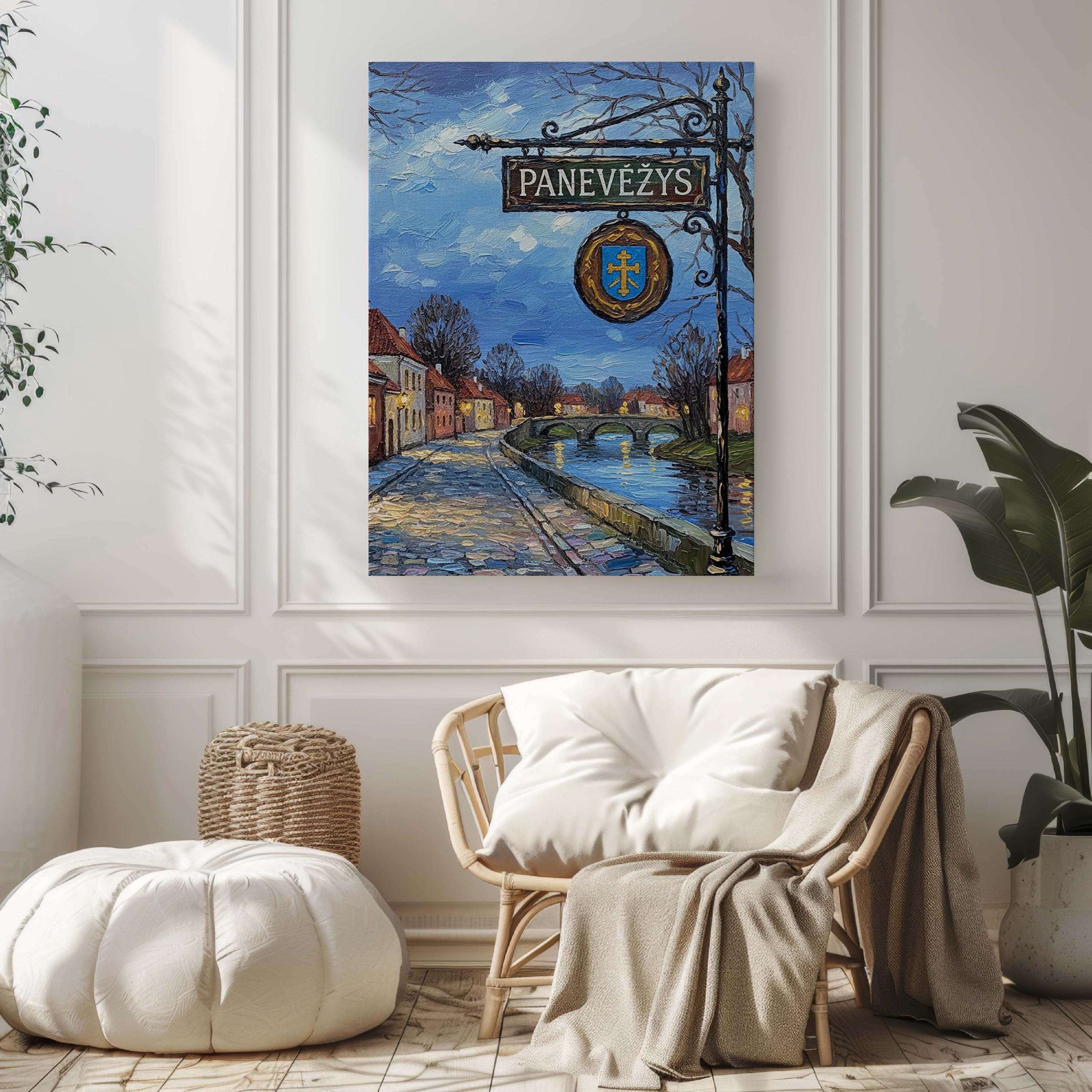 Panevėžys Lithuania Map Art – Minimalist Baltic Travel Poster
