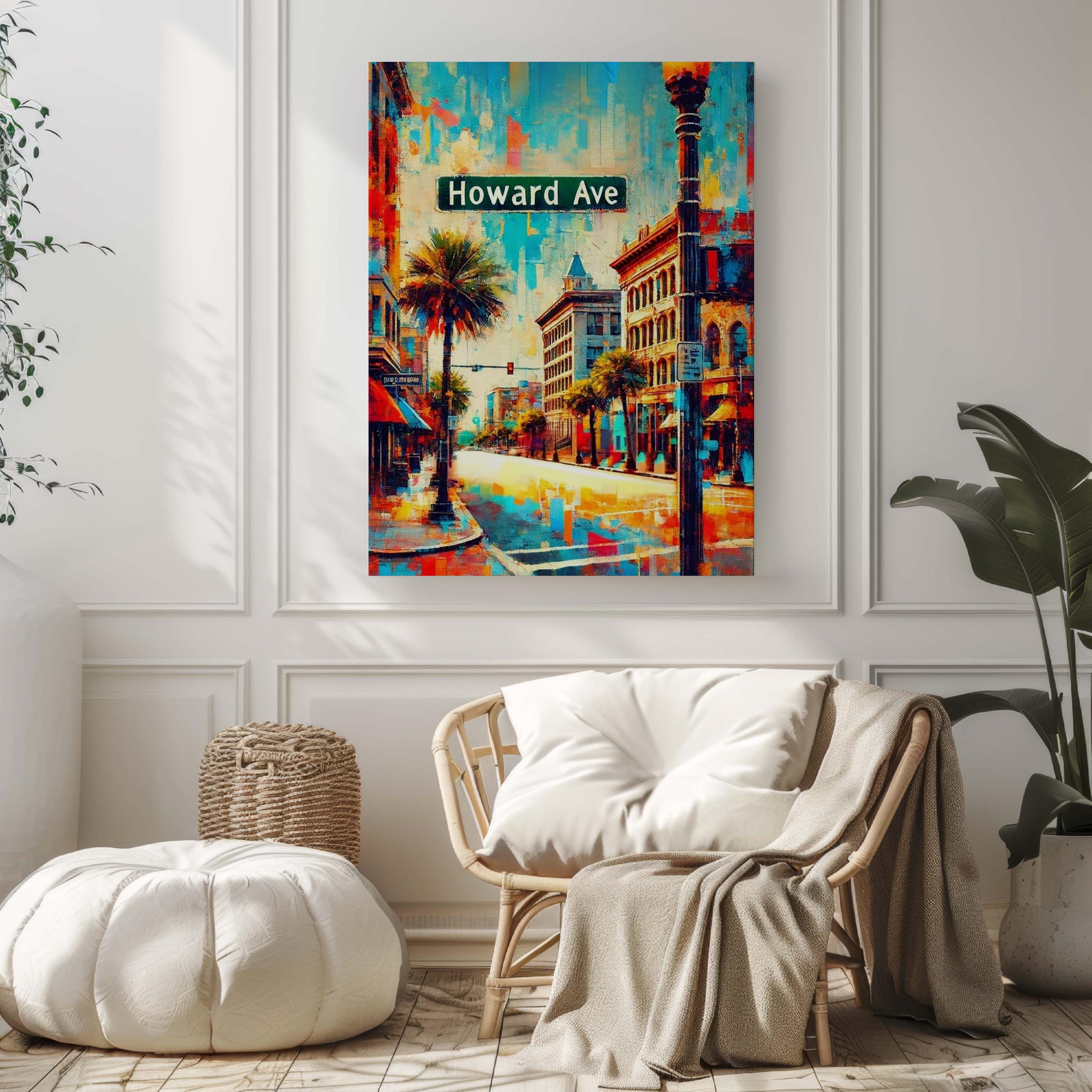 Howard Avenue Map Print - Tampa, Florida, USA