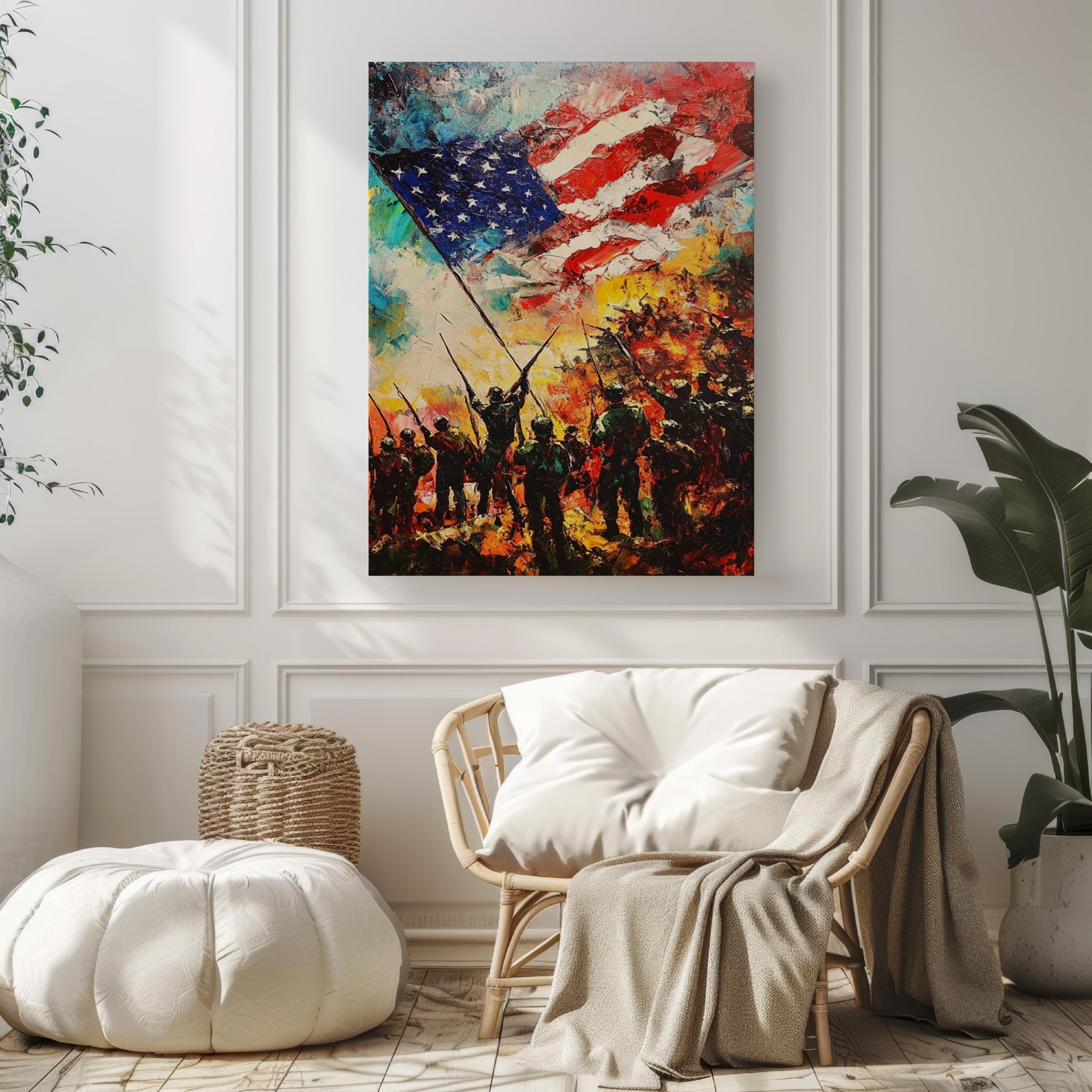 American War Abstract Wall Art - USA