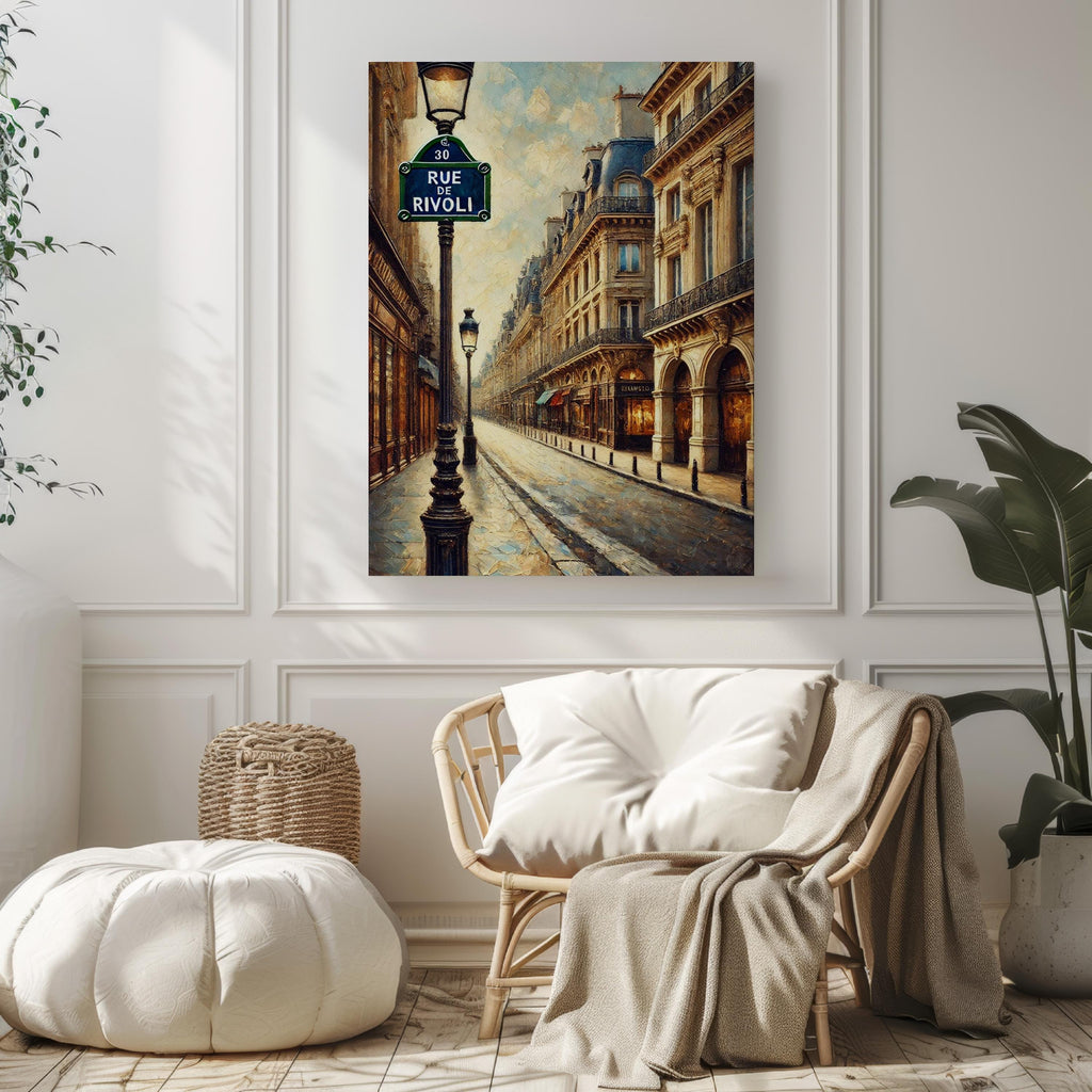 Rue de Rivoli Wall Art Paris Print France Art, Cityscape Travel Poster, French Street Sign Gift, Home Decor, Unframed or Framed