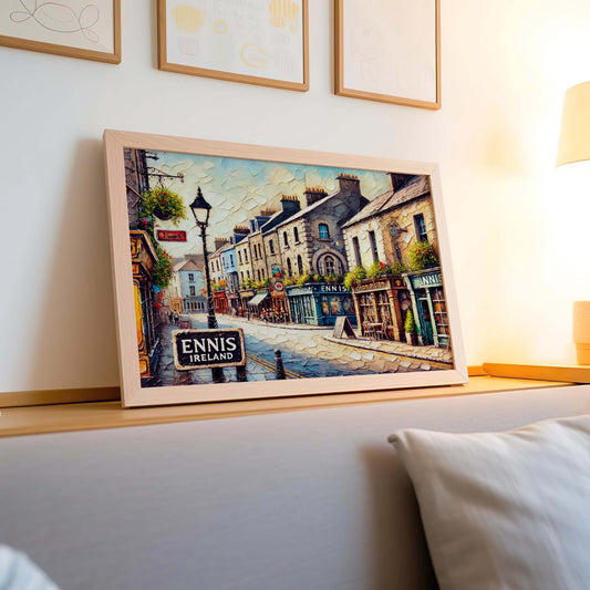 Ennis Art Wall Print - Ireland City Travel Poster, European Artwork, Housewarming Gift, Ennis Wall Decor, Irish Travel Print, Ireland Gift