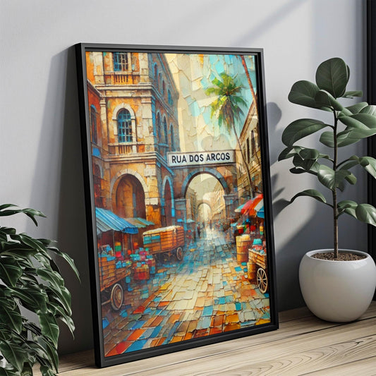 Maputo Rua dos Arcos Wall Art, Mozambique Travel Poster, Cultural Home Decor, Mozambique Souvenir, Vibrant City Street Print, Travelers Gift