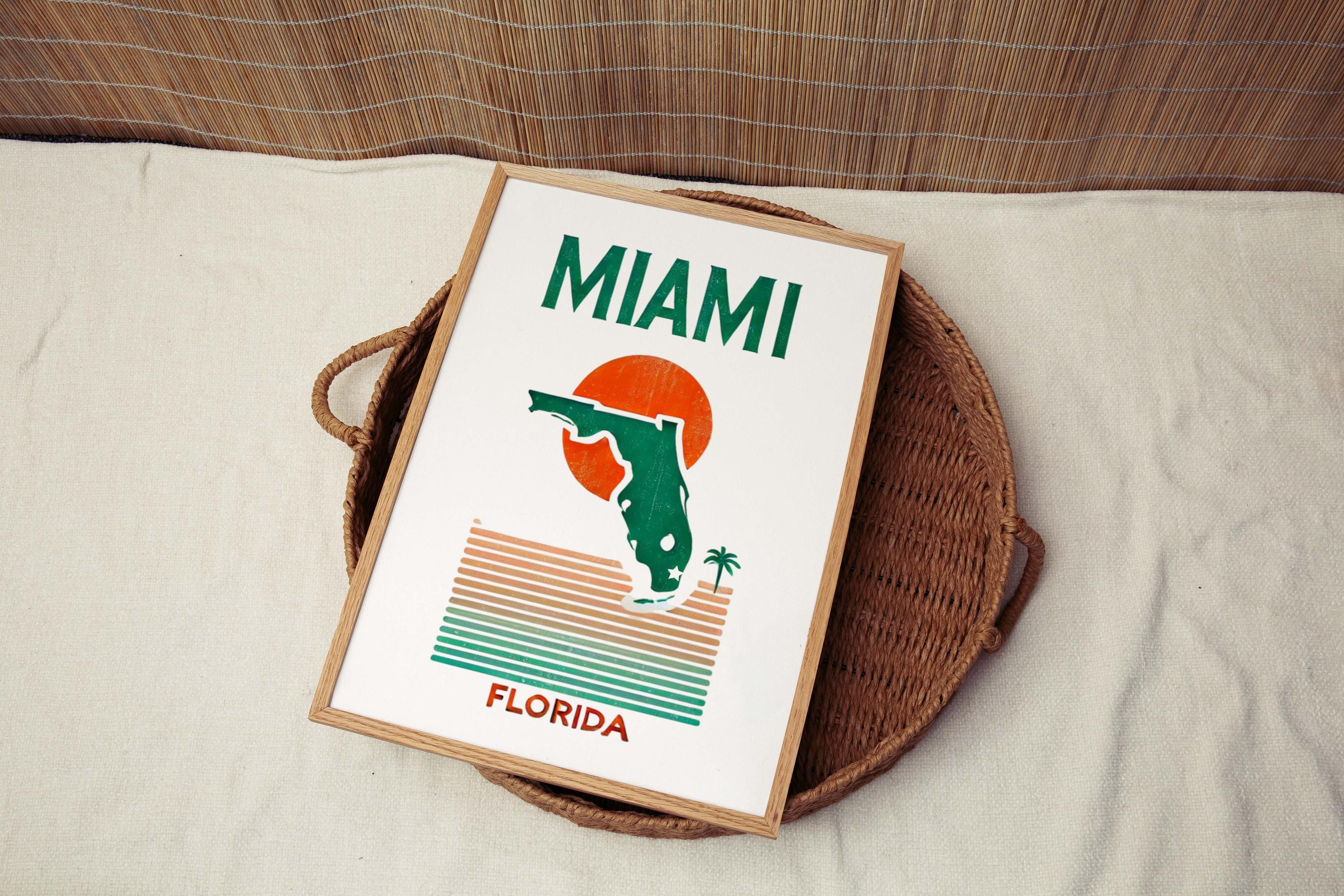 Miami Wall Art Colorful - Miami, Florida, USA