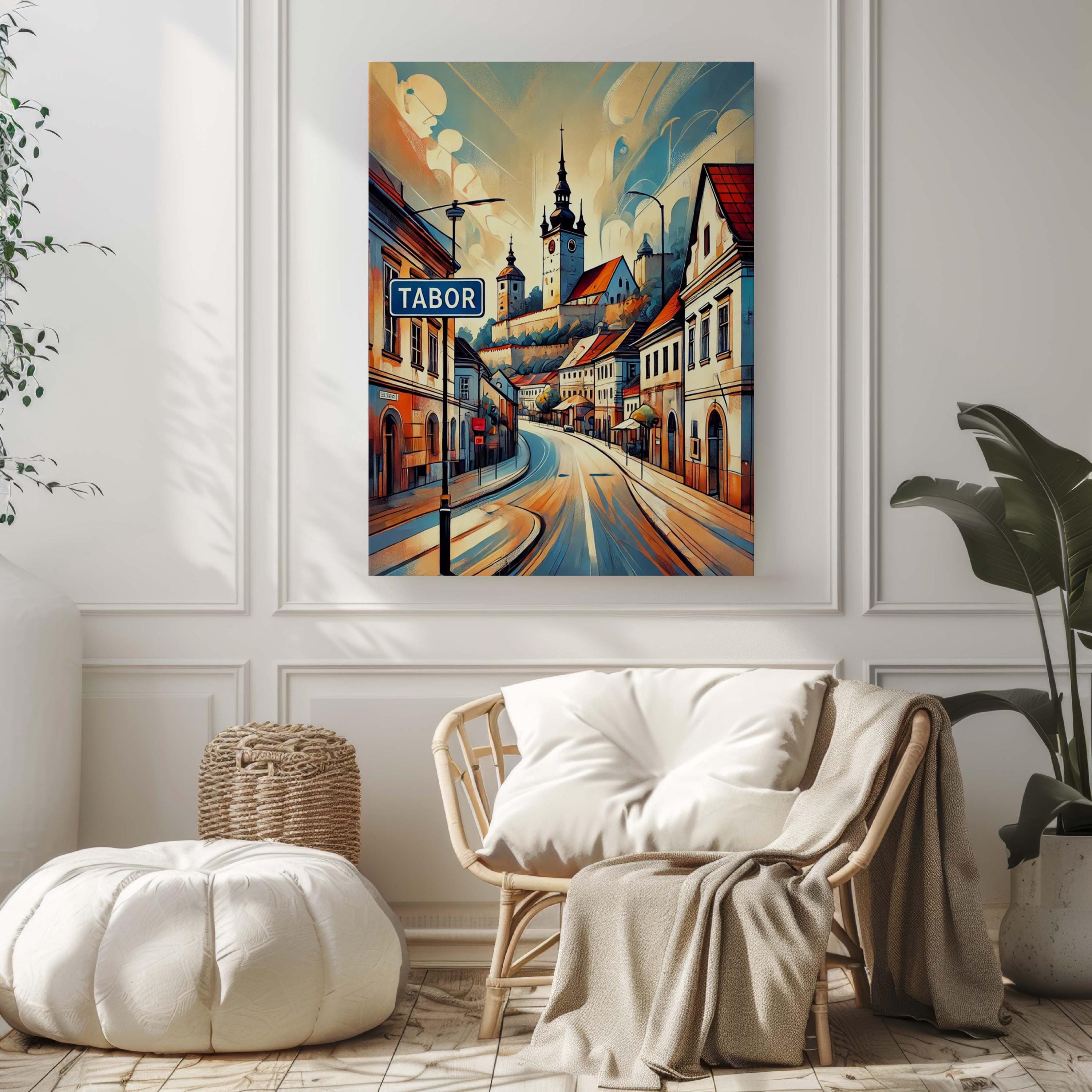 Tabor Map Print - Tabor, Czech Republic