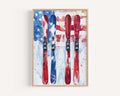 Skiing Wall Art Patriotic - United States