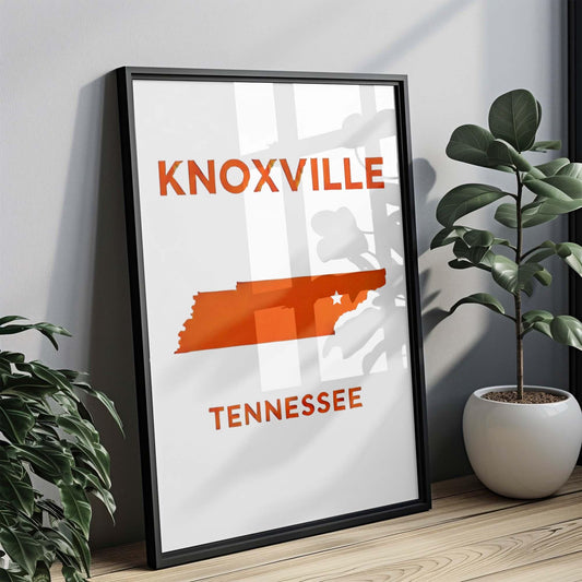 Knoxville Print Tennessee Wall Art Travel Decor College Gift Housewarming TN Art Home Decoration