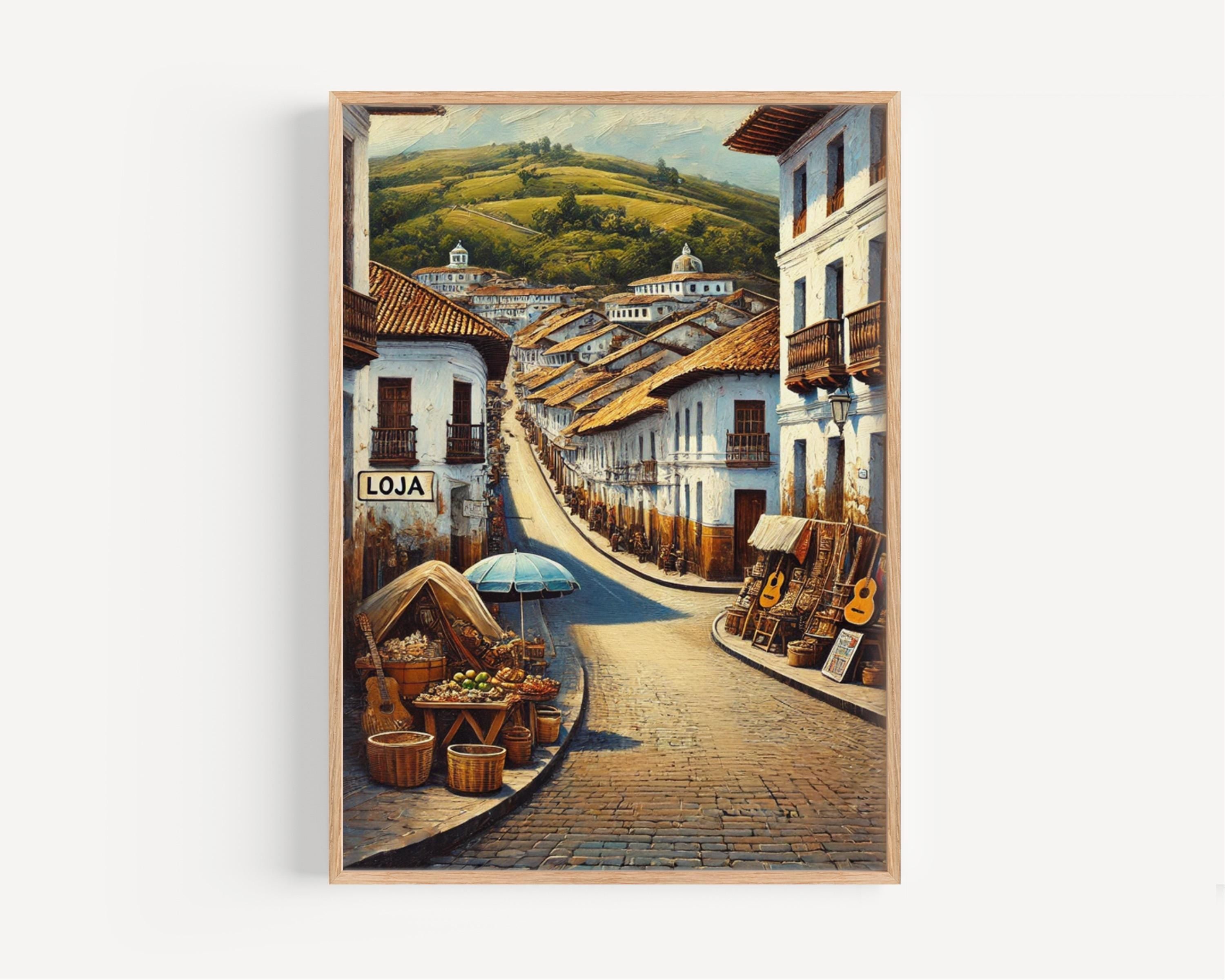 Ecuador Wall Art Loja Print Travel Poster South American Home Decor Ecuador Gift Housewarming Souvenir