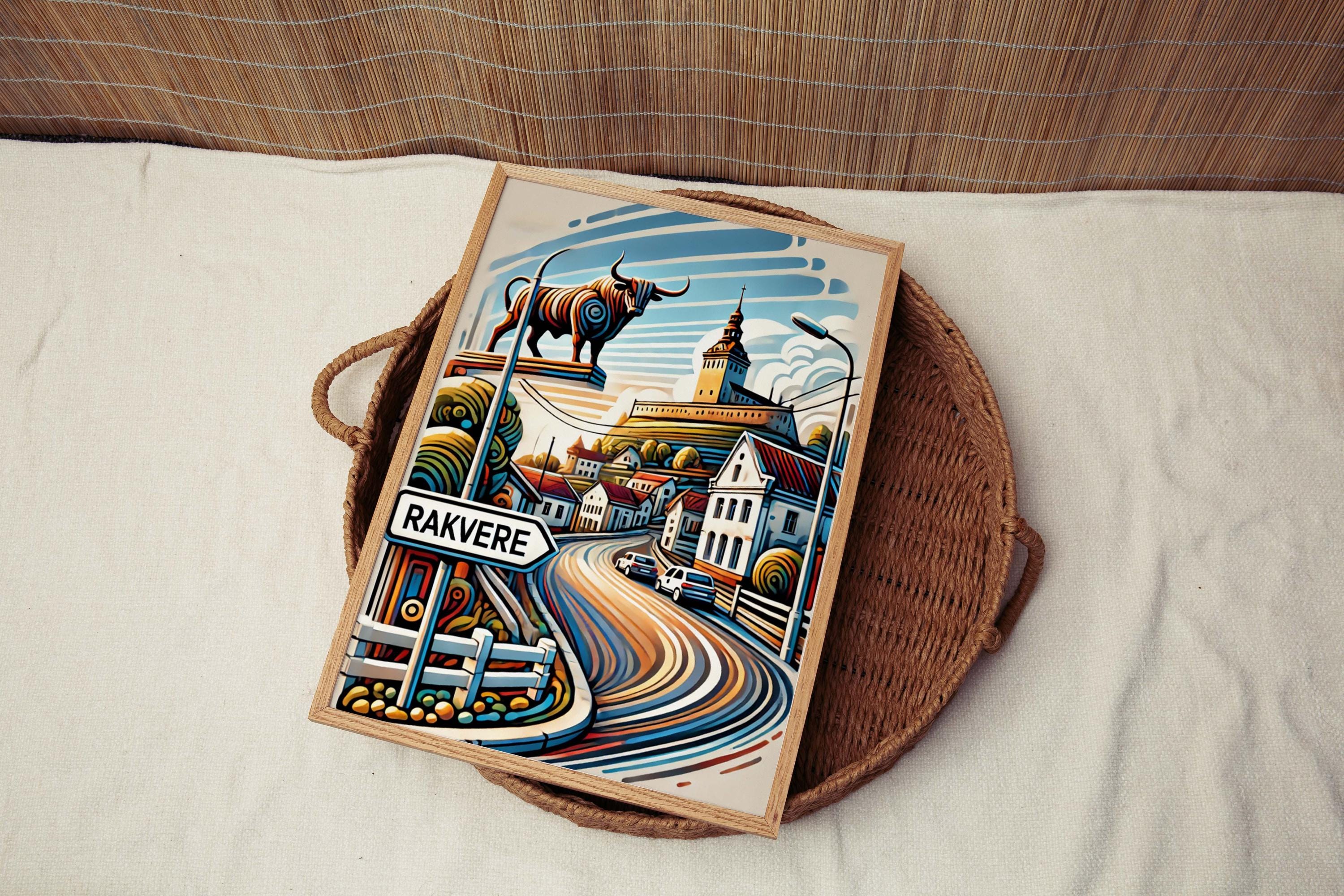 Rakvere Art Wall Print – Estonia City Travel Poster, European Home Decor, Rakvere Gift, Housewarming Present, Modern Travel Wall Art