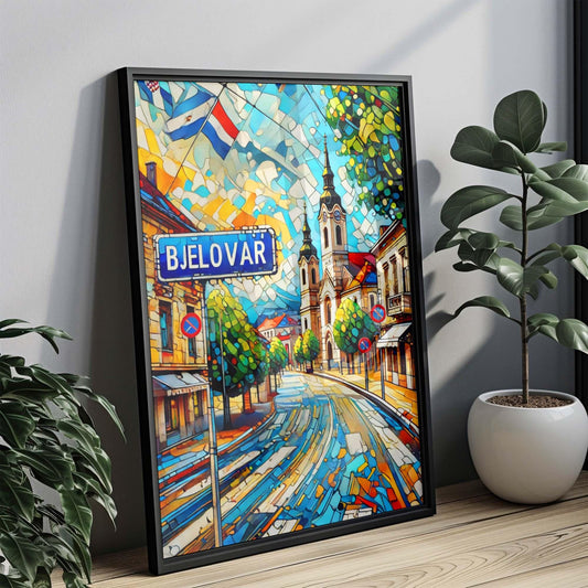 Bjelovar Art Print - Croatian City Wall Art Travel Poster, Europe Home Decor, Housewarming Gift & Bjelovar Travel Souvenir