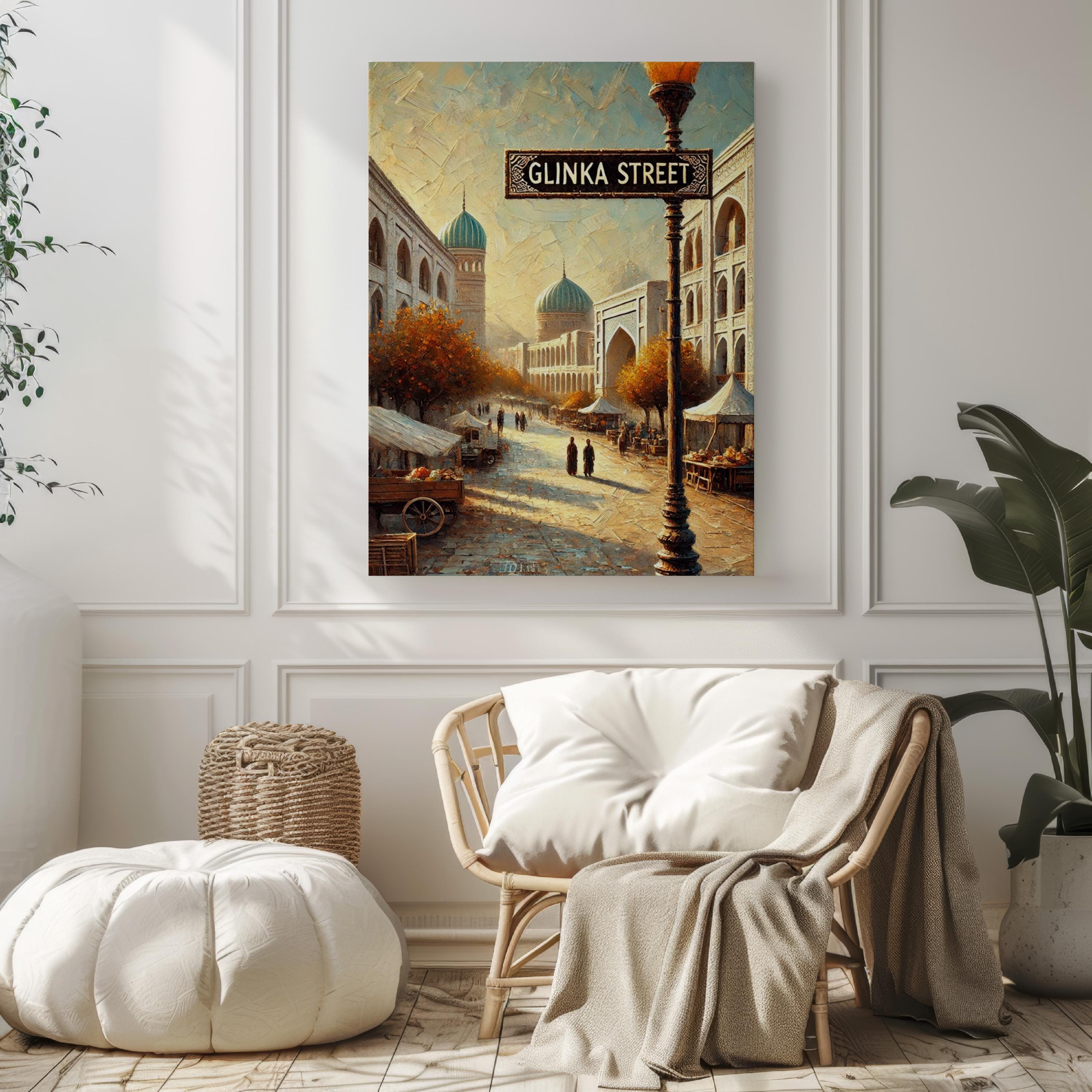 Glinka Street Wall Art, Tashkent Print, Uzbekistan Travel Poster, Cityscape Decor, Personalized Gift, Street Art, Museum-Grade Fine Art