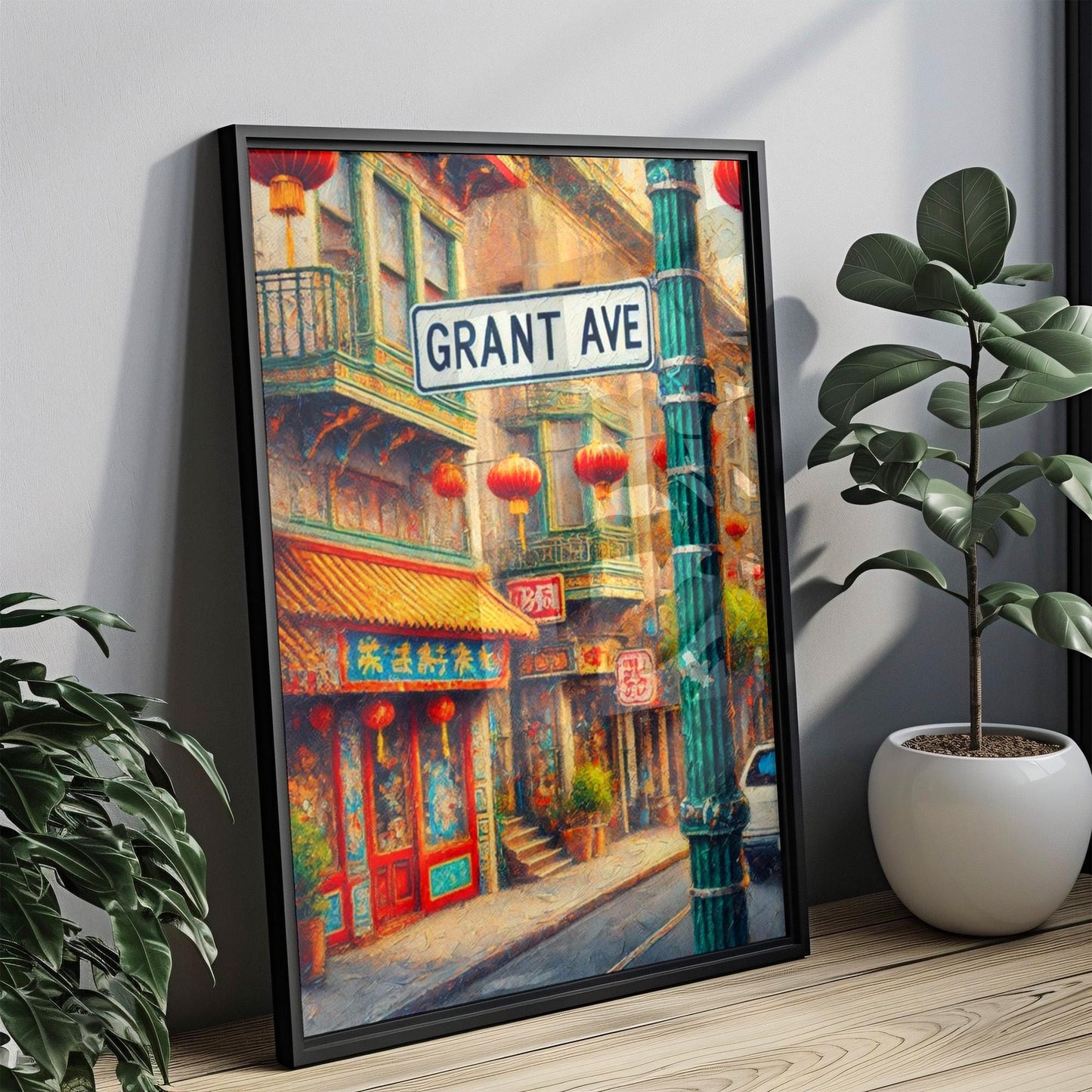 San Francisco Chinatown Print: Grant Avenue Street Sign, California Art