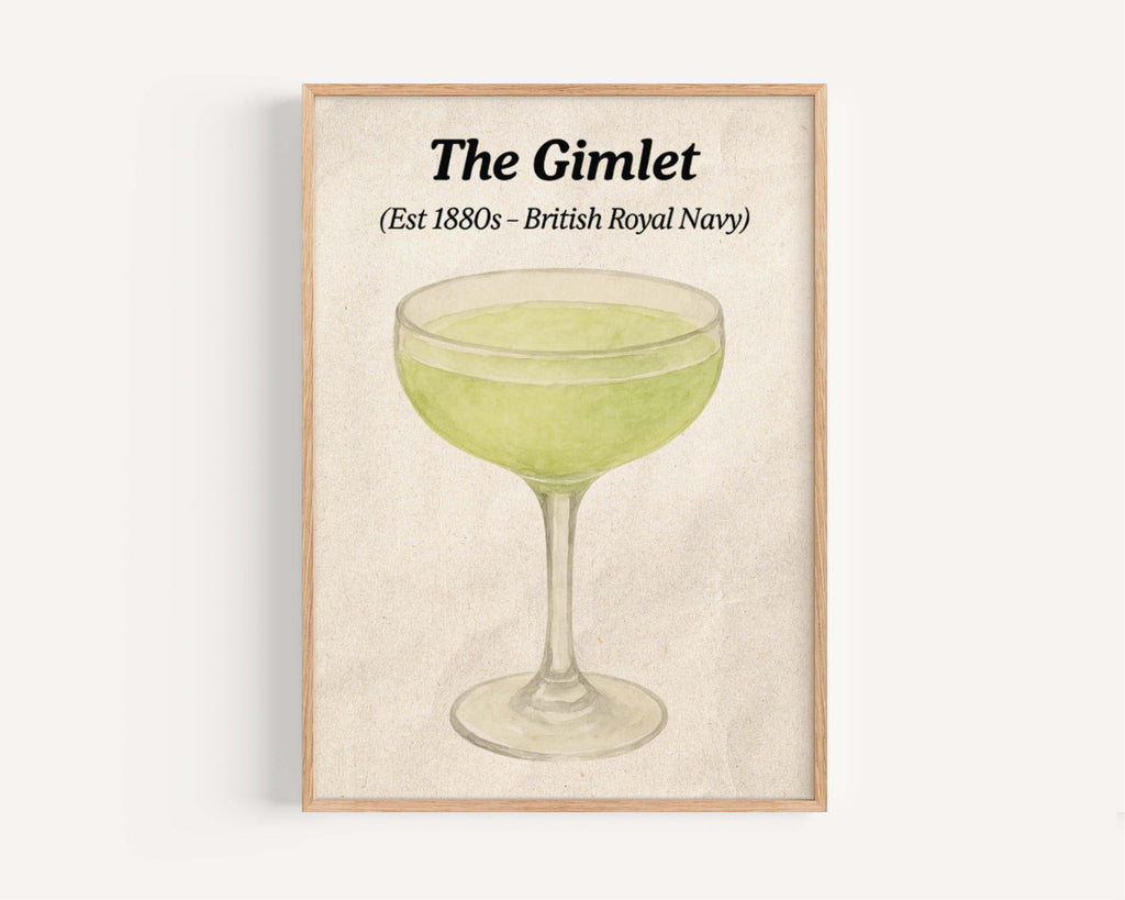 Gimlet Cocktail Poster Prohibition Era