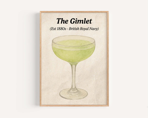 Gimlet Cocktail Poster Prohibition Era