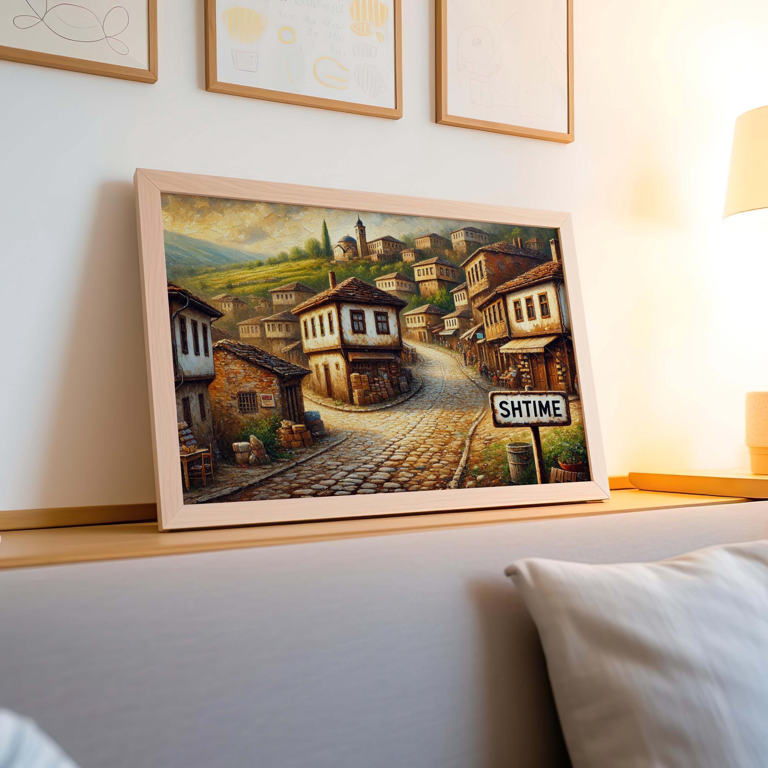 Shtime Map Poster Minimalist - Shtime, Kosovo