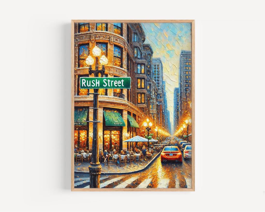Rush Street Print - Chicago, Illinois, USA