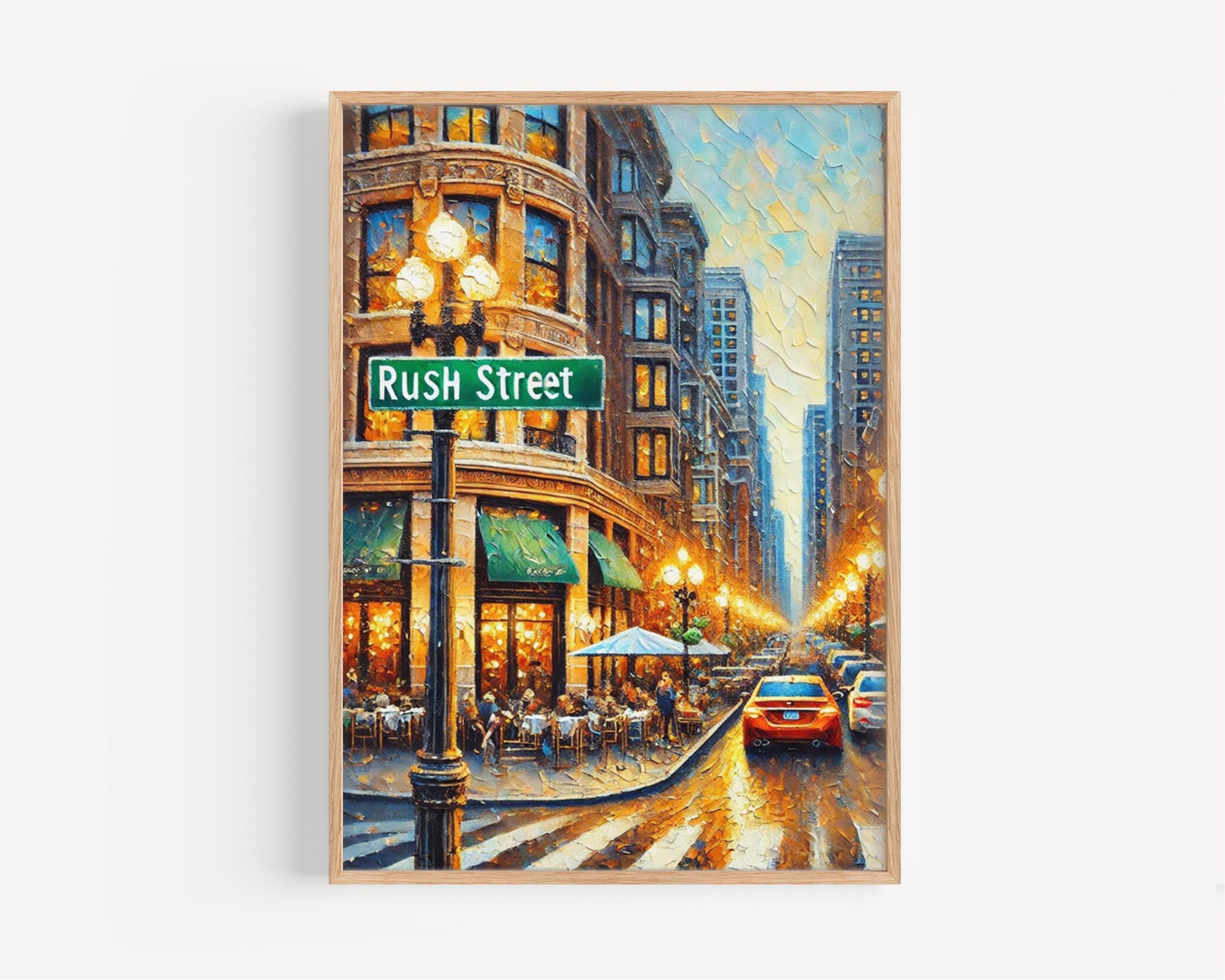 Rush Street Print - Chicago, Illinois, USA