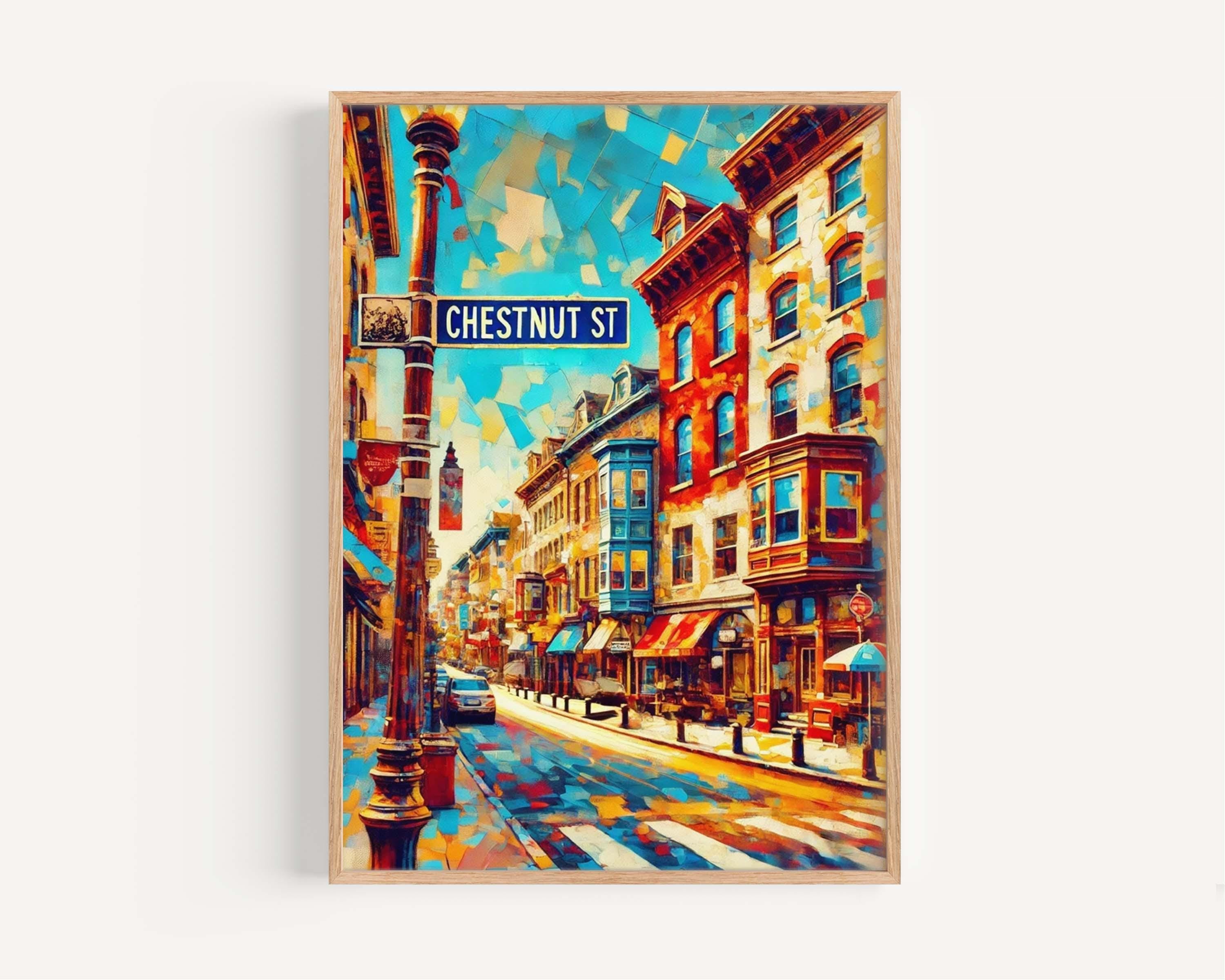 Chestnut St Print - Philadelphia, Pennsylvania, USA