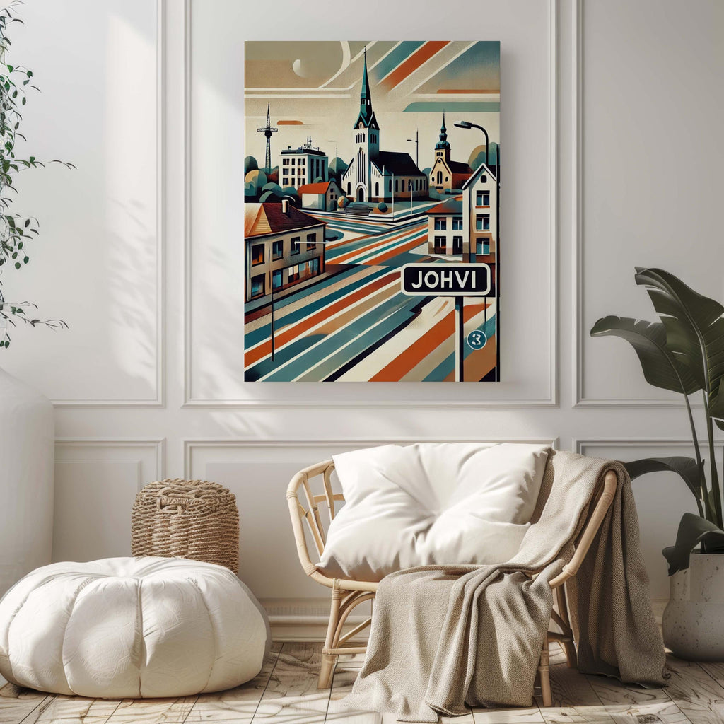 Johvi City Map Poster Modern - Johvi, Estonia