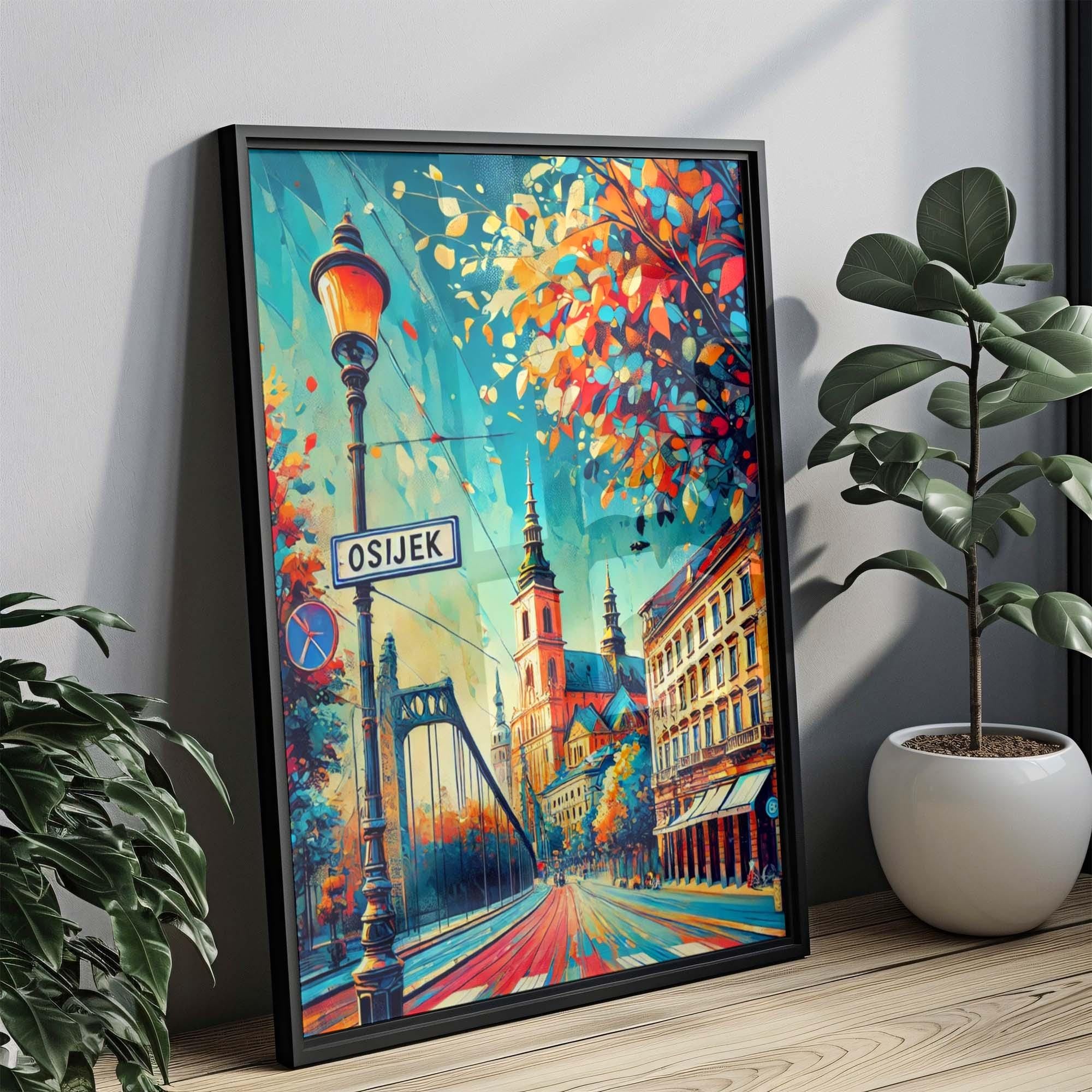 Osijek Modern Poster - Osijek, Croatia