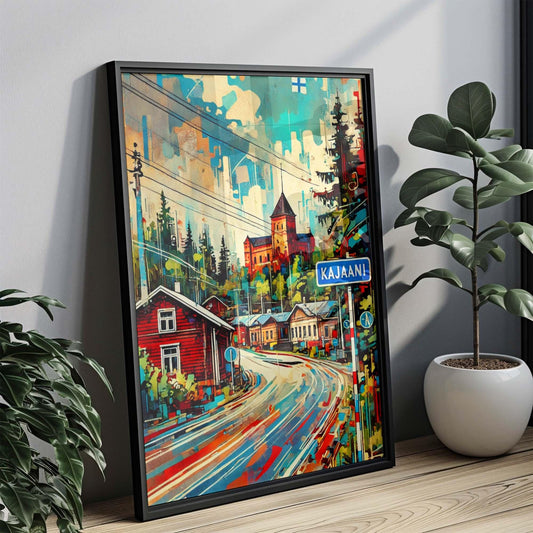 Kajaani Art Print - Finland City Wall Art, Travel Poster, European Home Decor, Housewarming Gift, Kajaani Travel Print