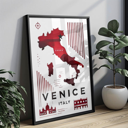 Italy Venice Wall Art Print - Travel Decor, Housewarming & College Gift, Italy Home Wall Artwork, Italian Travel Poster