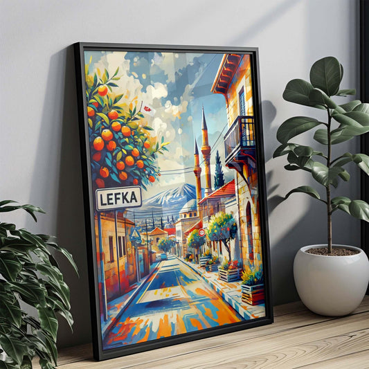 Lefka Art Wall Print - Cyprus City Travel Poster, European Artwork, Housewarming Gift, Lefka Wall Decor, Cyprus Travel Print