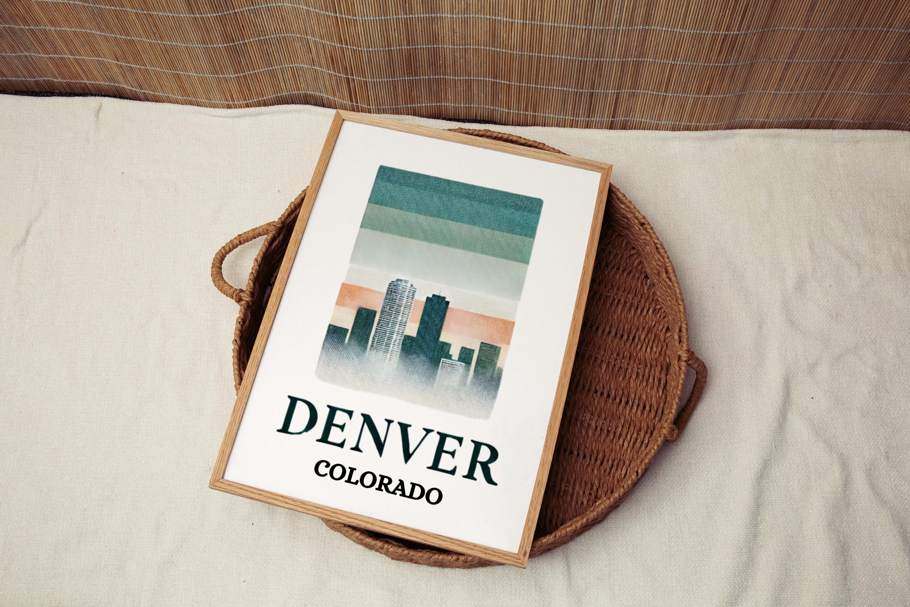 Denver Print Colorado Wall Art Travel Decor Housewarming & Graduation Gift College Room Poster
