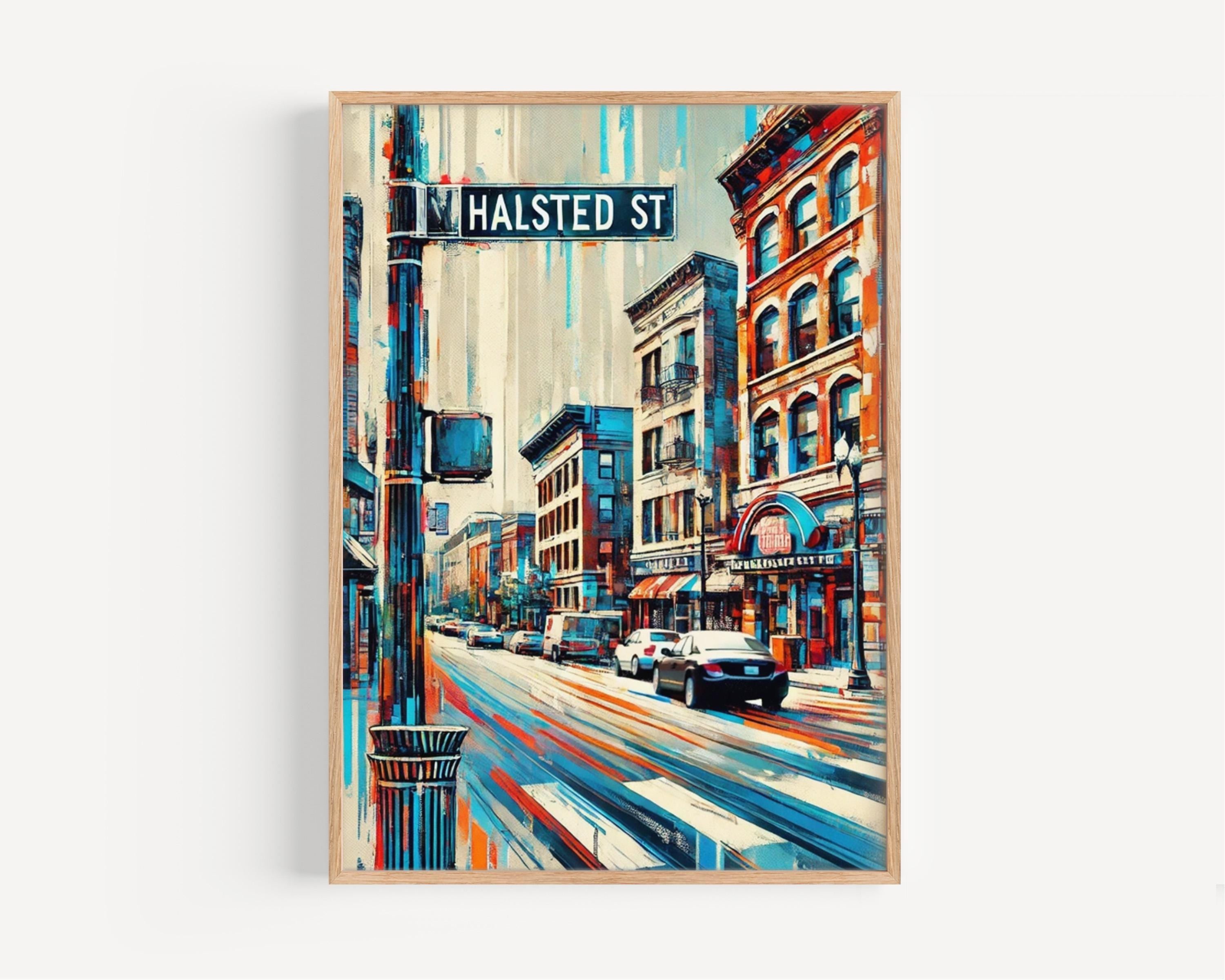 Halsted Street Print Modern - Chicago, Illinois, USA