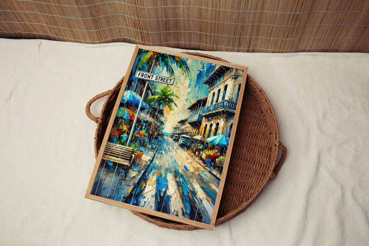 Front Street Vibrant Print - Colón, Panama