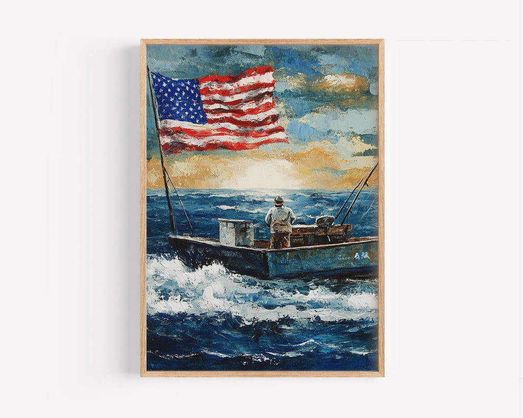 Fishing Patriotic Poster - United States