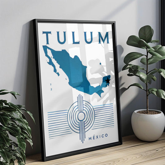 Mexico Tulum Wall Art Print - Travel Home Decor, Mexico Gift, College Dorm & Housewarming Decoration
