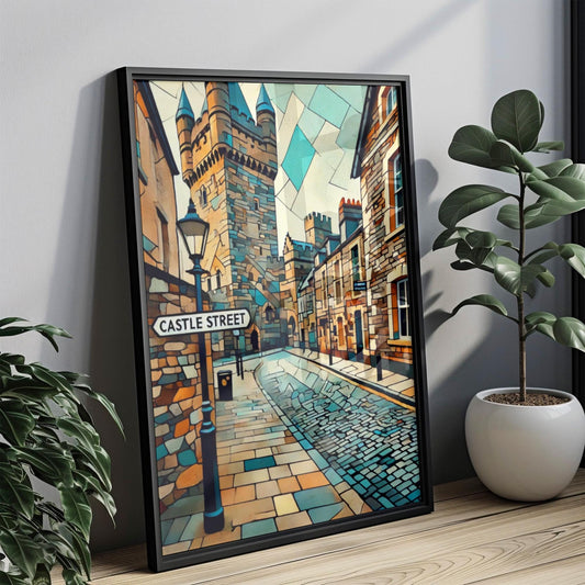 Cardiff Castle Wall Art Print - Welsh Travel Poster, Wales Home Decor, Cardiff Gift & Housewarming Wall Art