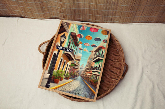 Fortaleza Street Wall Art - Old San Juan Print, Puerto Rico Travel Poster, Vintage Street Decor Gift, Puerto Rico Art, Fortaleza St Print